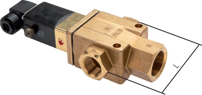 Exemplary representation: 3/2-directional solenoid valve (G 1/2" - G 1-1/2")